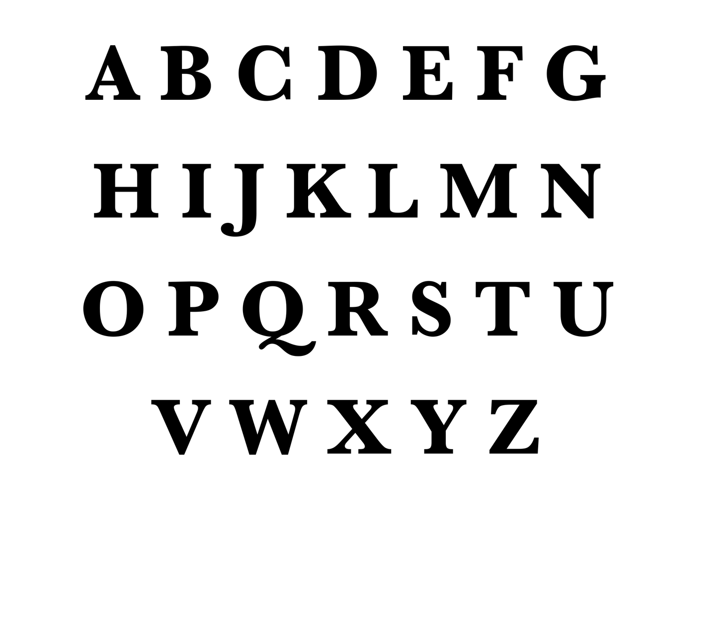 Alphabet Libre Baskerville size 10 | Capital Letters | Polymer Clay | Stamps