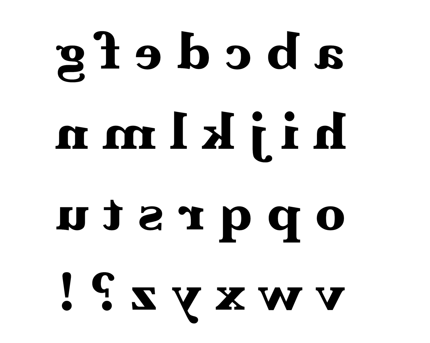 Alphabet Libre Baskerville size 10 | lower case | Polymer Clay | Stamps