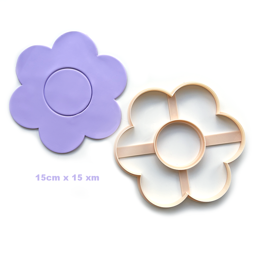 Flower C | coaster | dish | Maxi Polymer clay cutter