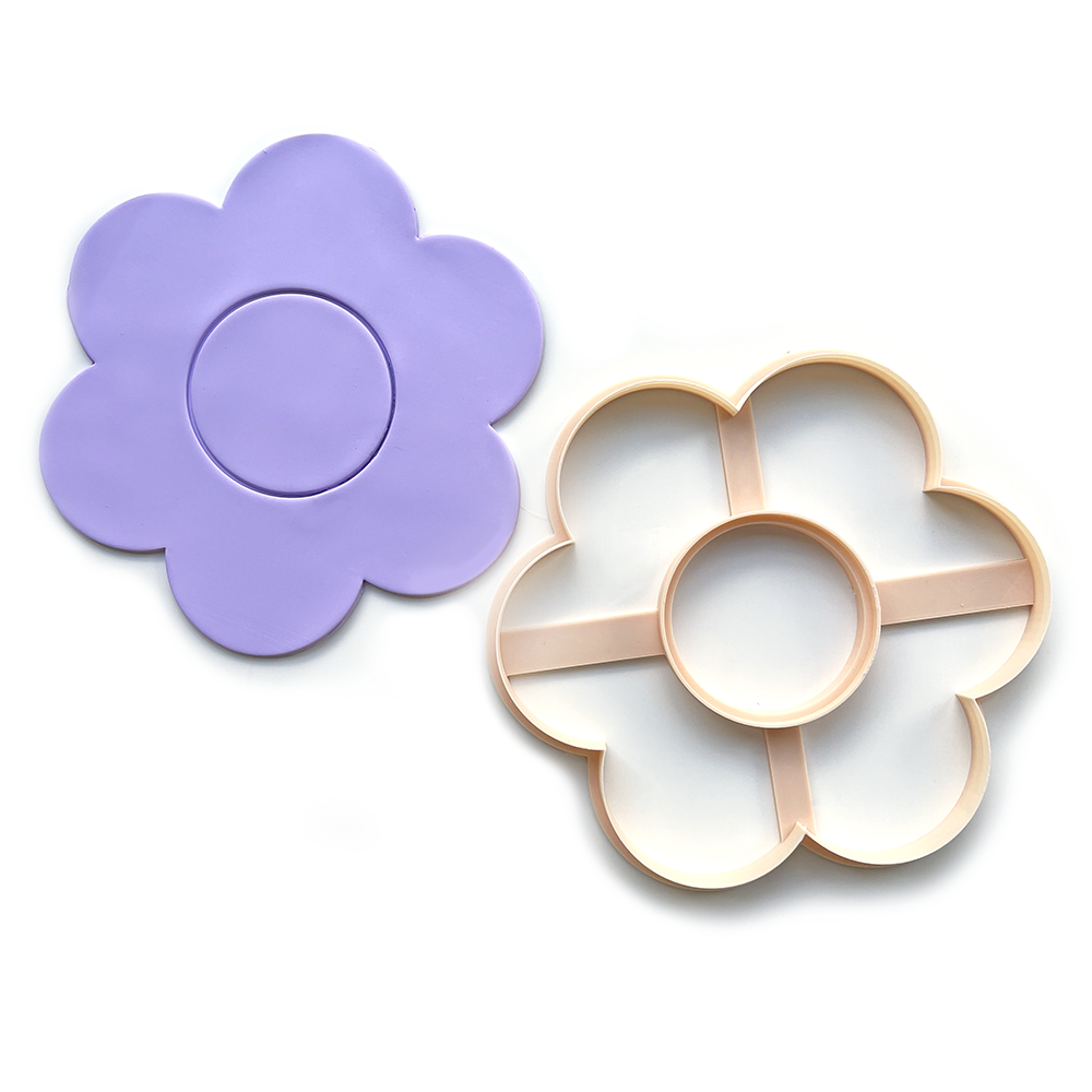 Flower C | coaster | dish | Maxi Polymer clay cutter