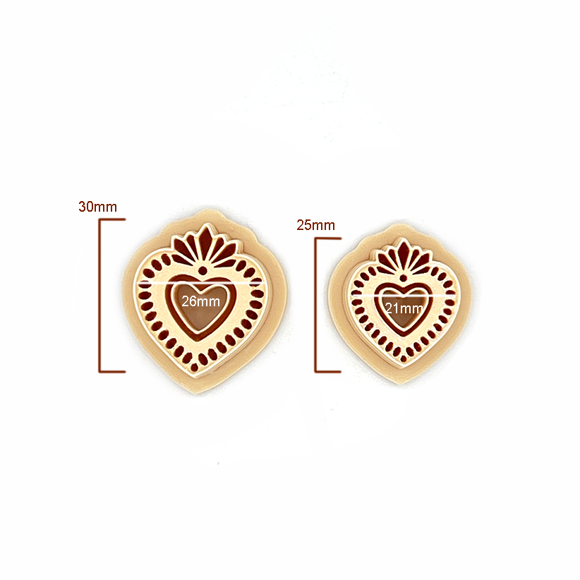 Embroidery Heart | Polymer clay cutter