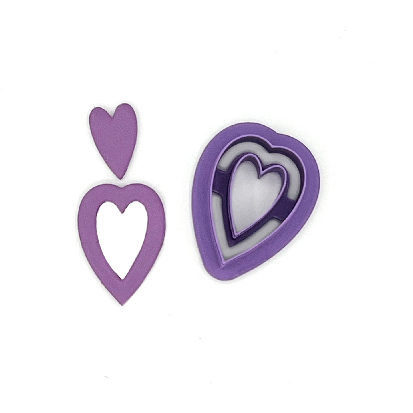 Heart Cee Slim | Polymer Clay Cutter | Polymer clay cutter 