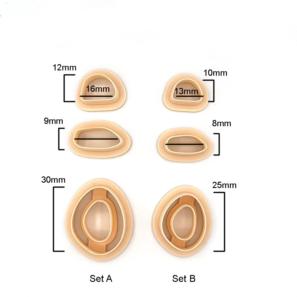 Organic set Hazel | Polymer Clay Cutter