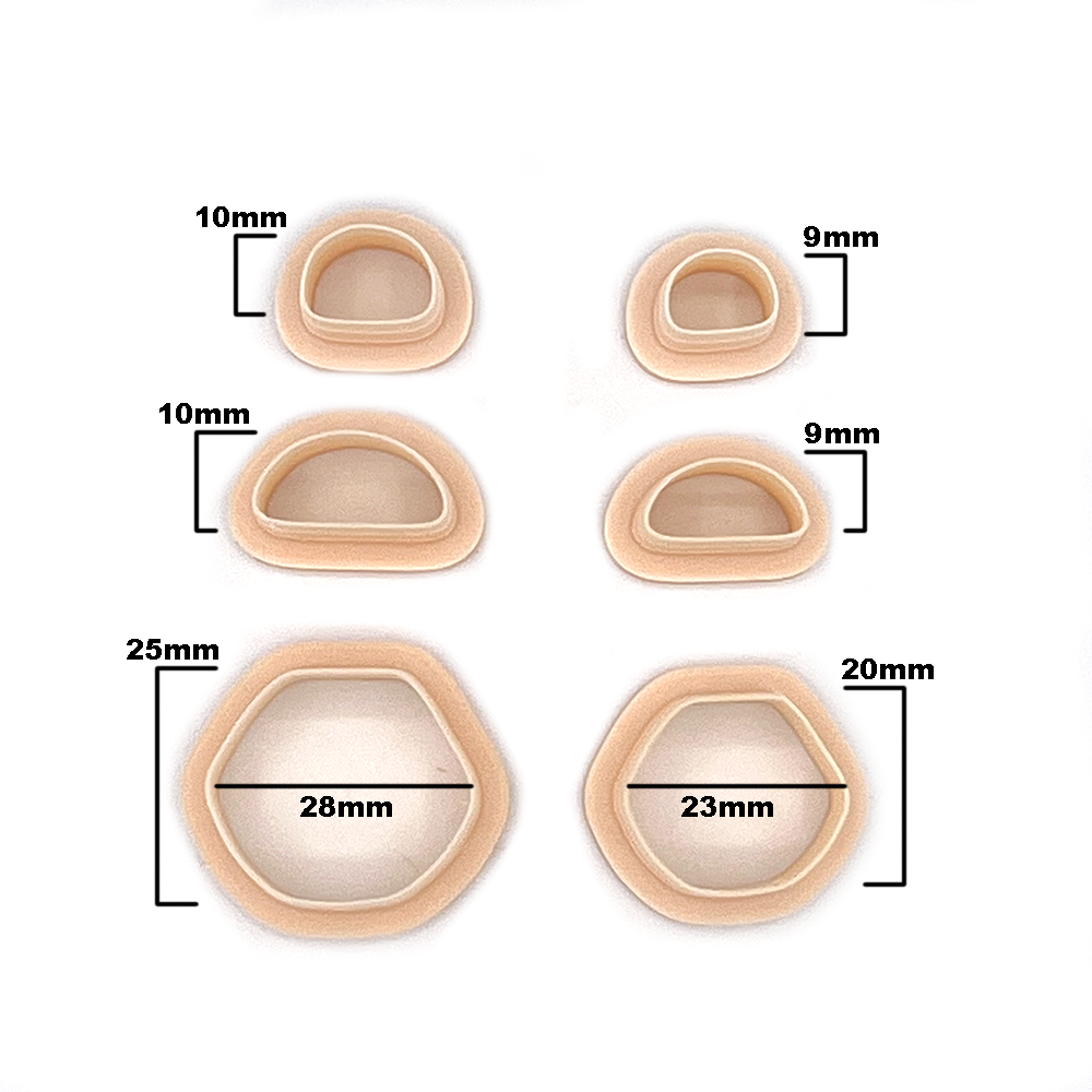 Madelon Organic Set | Polymer clay cutter