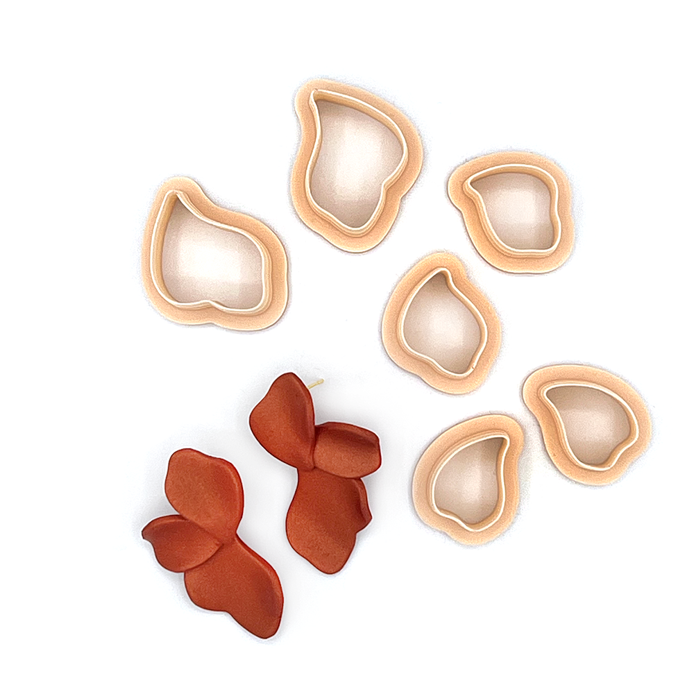 Organic Leaf Flower (6 cutters) | Polymer clay cutter