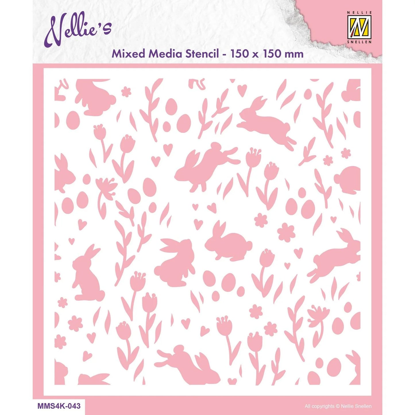 Nellie's Choice • Stencil Rabbits & Tulips