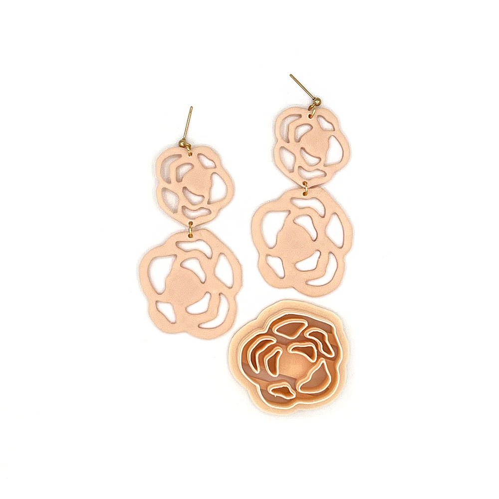 Open Rose | Polymer clay cutter