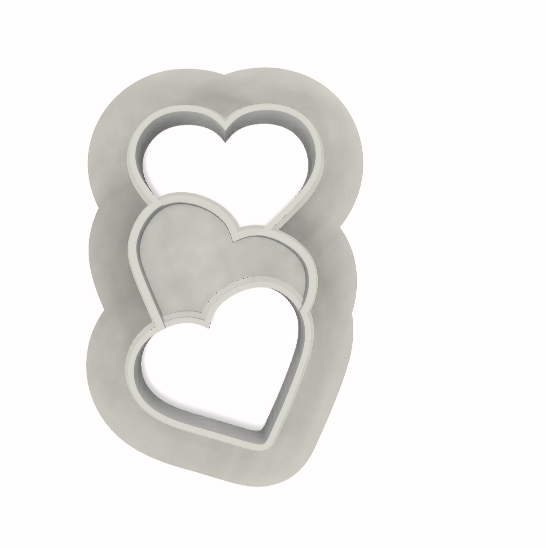 STL file Triple Heart Dangle (for 3D printing only)