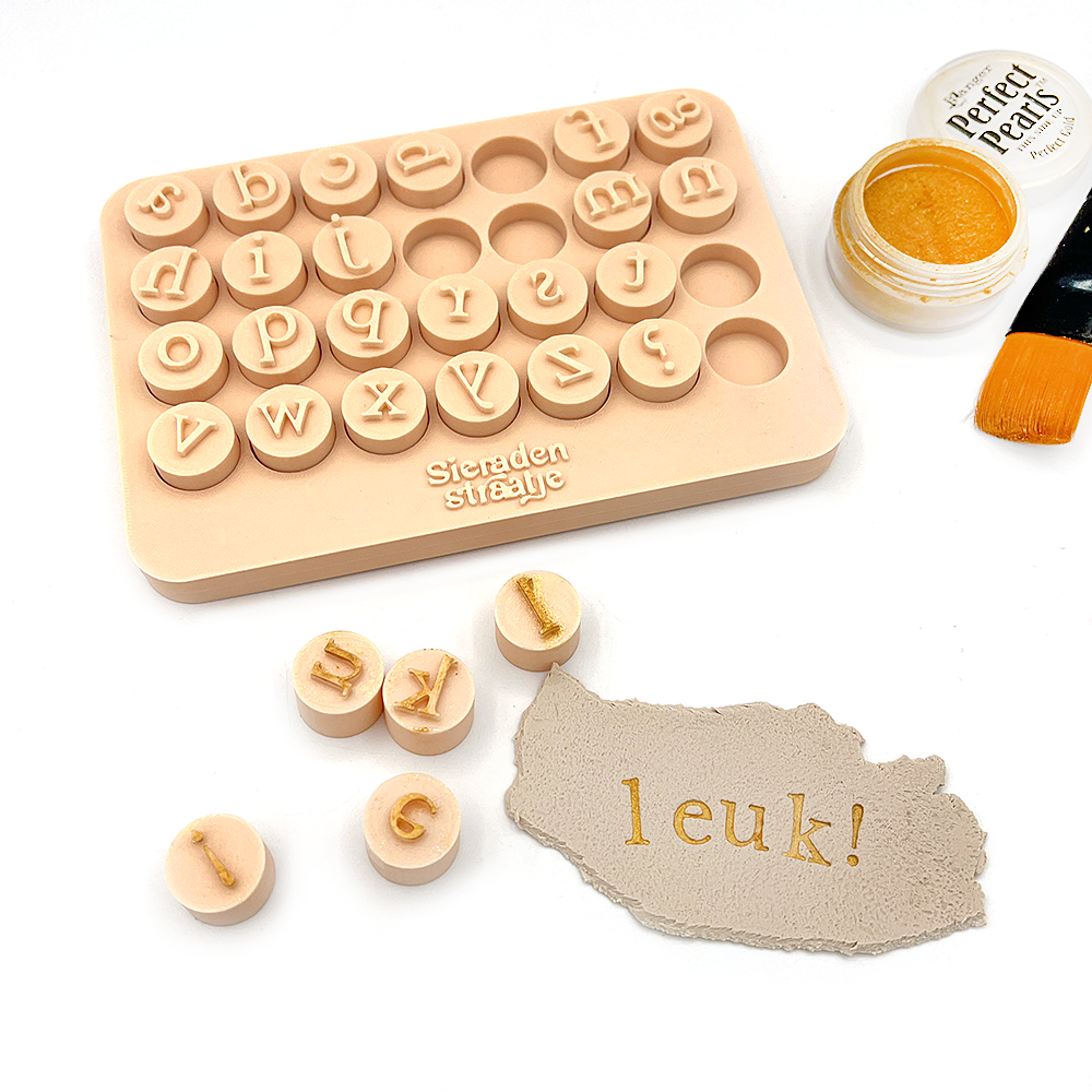 Alphabet Libre Baskerville size 10 | lower case | Polymer Clay | Stamps