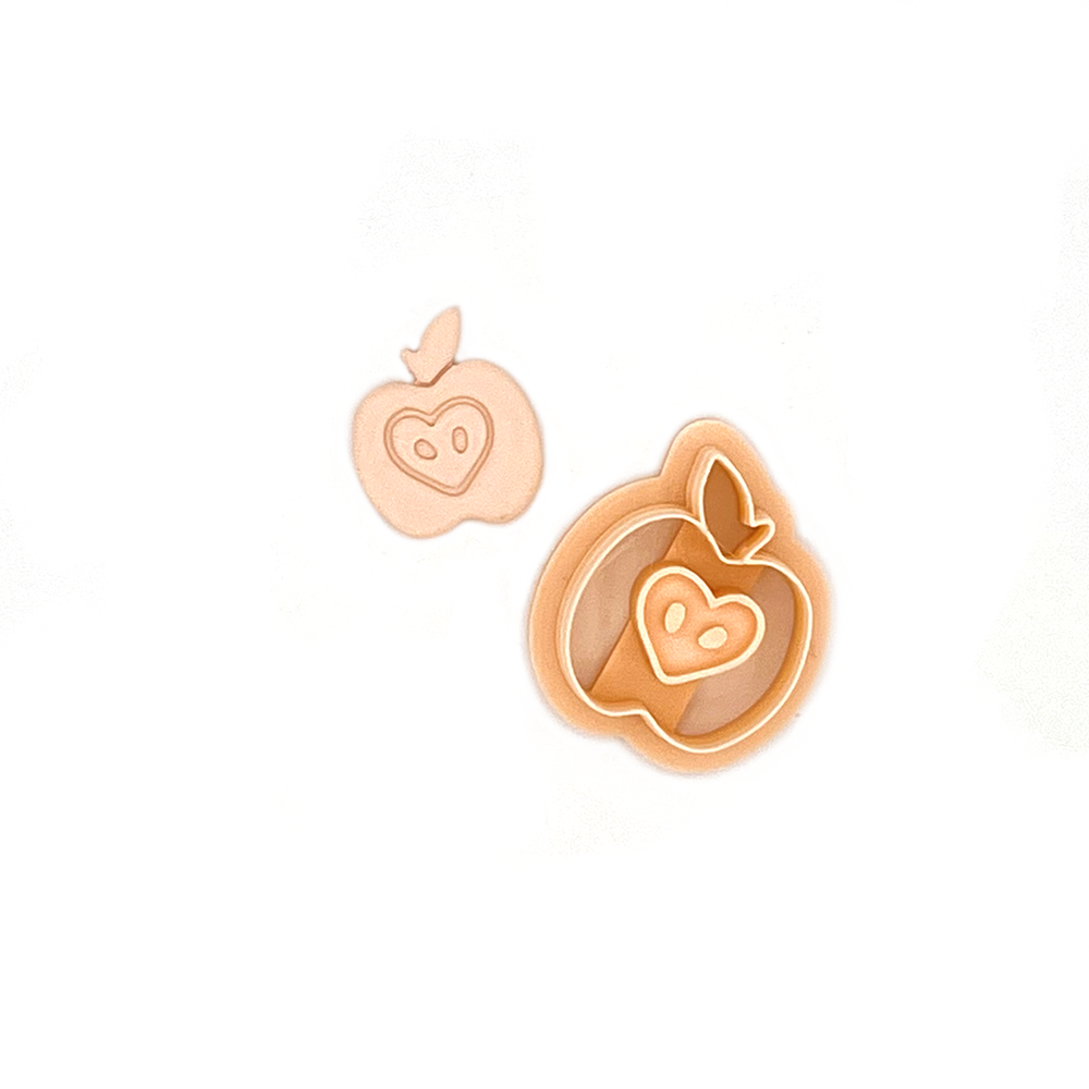 Apple with Heart | Polymer clay cutter