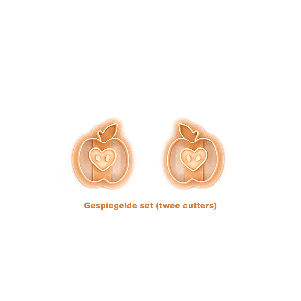 Apple with Heart | Polymer clay cutter