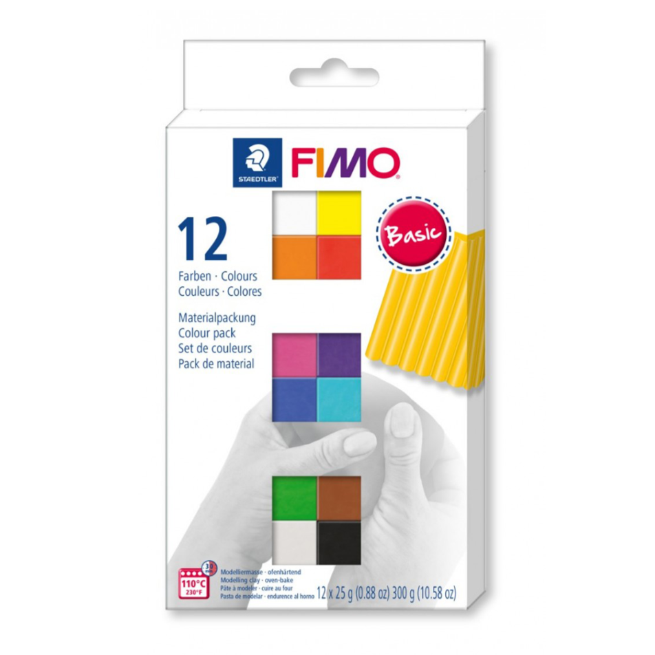 Fimo Soft | Basic Colour Pack 12 colours | Polymer clay
