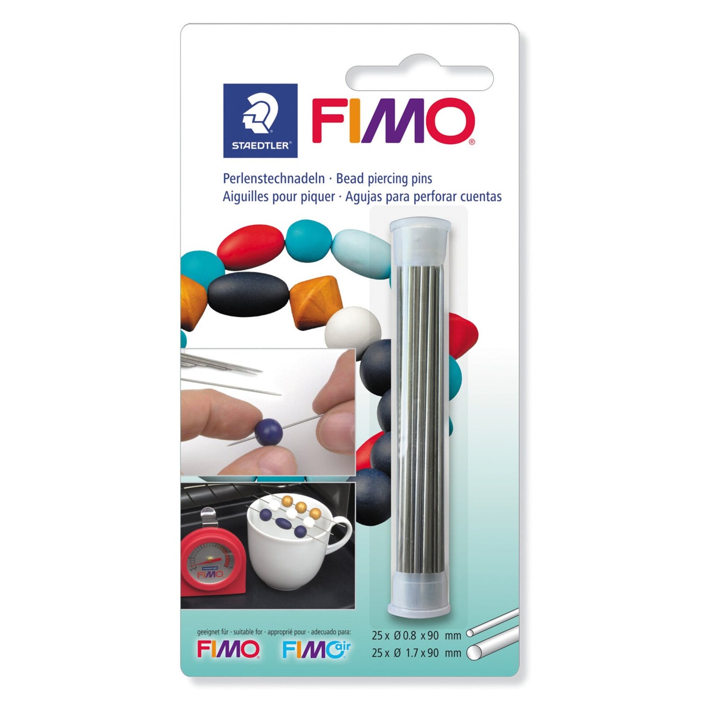 Fimo bead piercing pins (50 pieces)