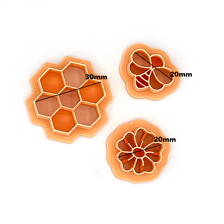 Bee, Flower, Honeycomb (set or separately)