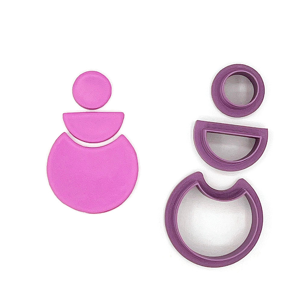 Bold Moon Set (3 cutters) | Polymer Clay Cutter | Polymer clay cutter