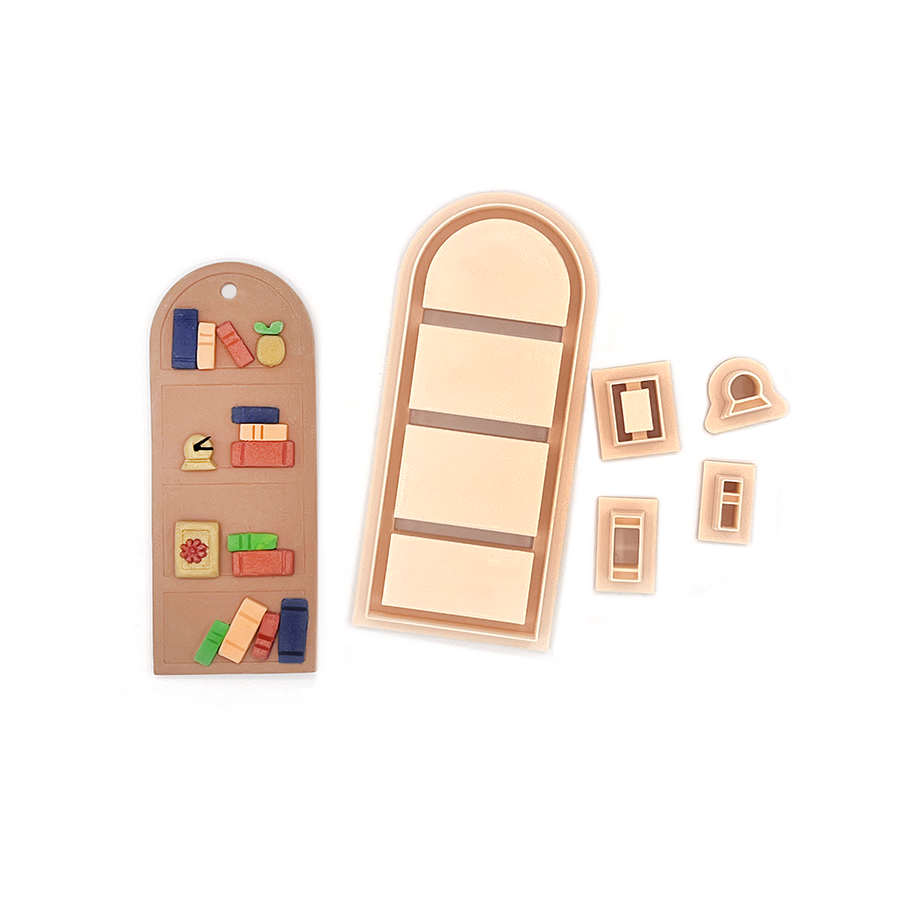 Bookmark Bookcase | Polymer clay cutter