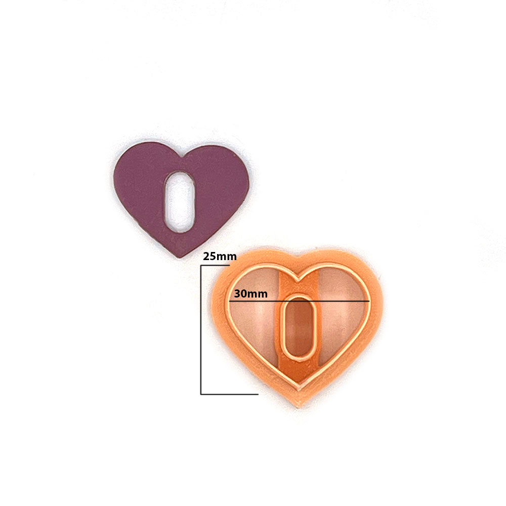 Chain link Heart 30mm | Polymer Clay Cutter | Polymer clay cutter 