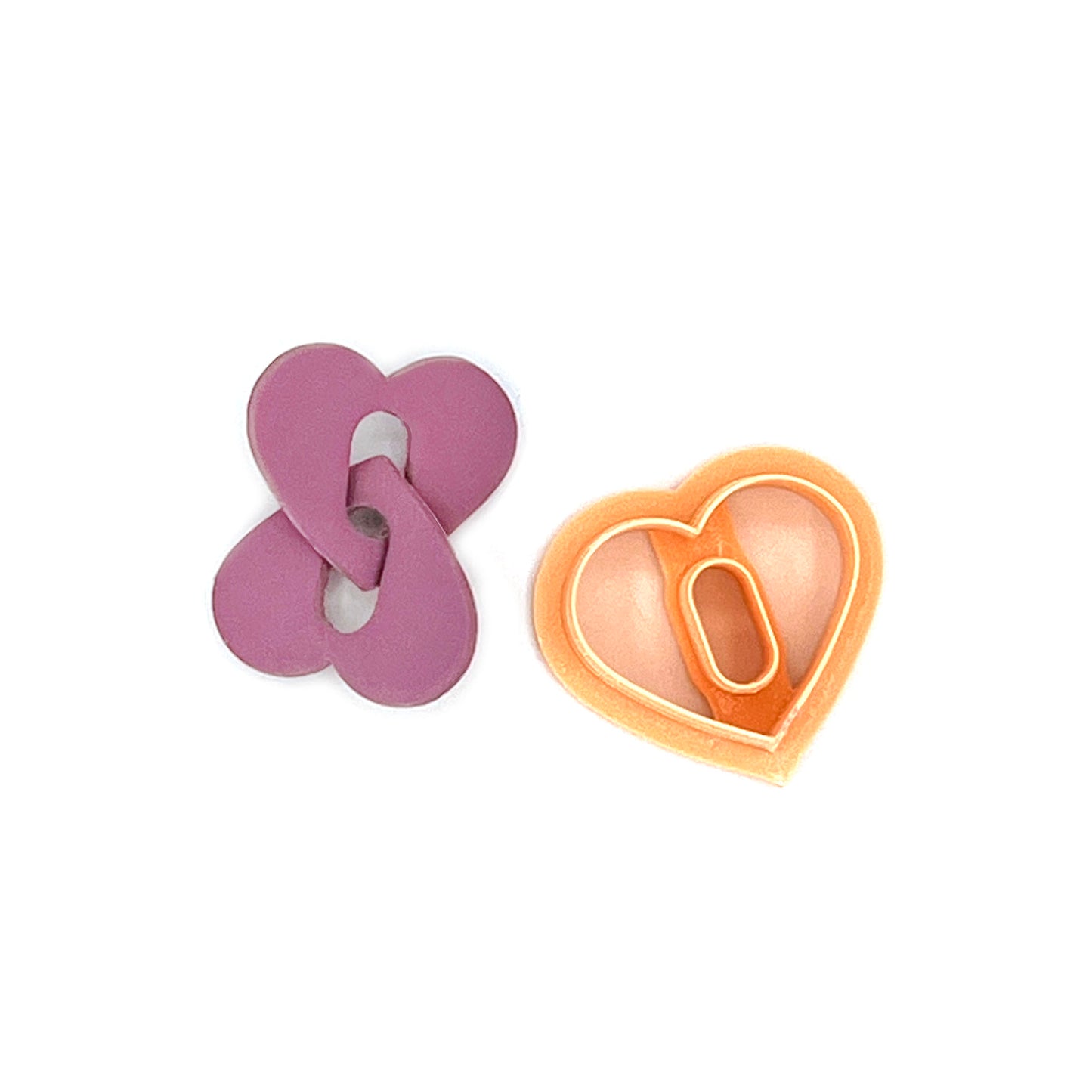 Chain link Heart 30mm | Polymer Clay Cutter | Polymer clay cutter 