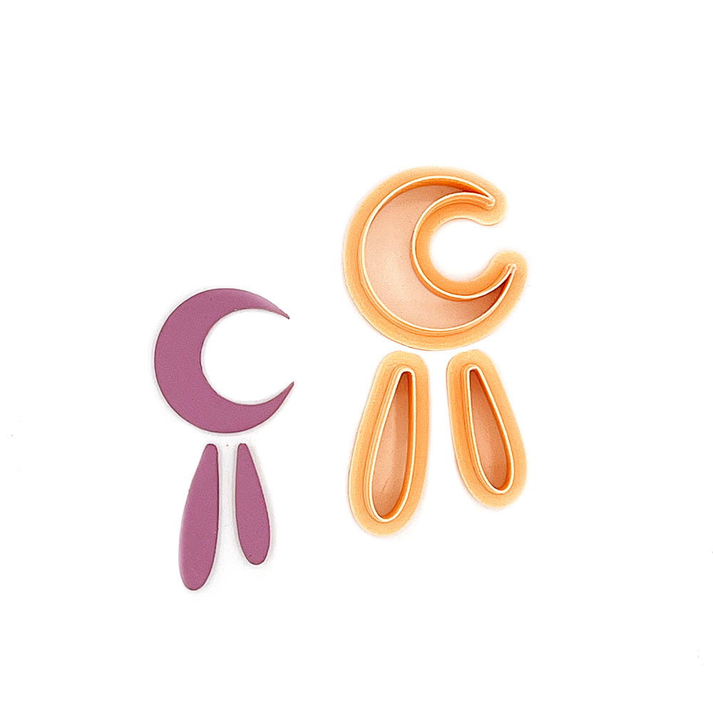 Crescent Moon set (3 cutters) | Polymer Clay Cutter | Polymer clay cutter