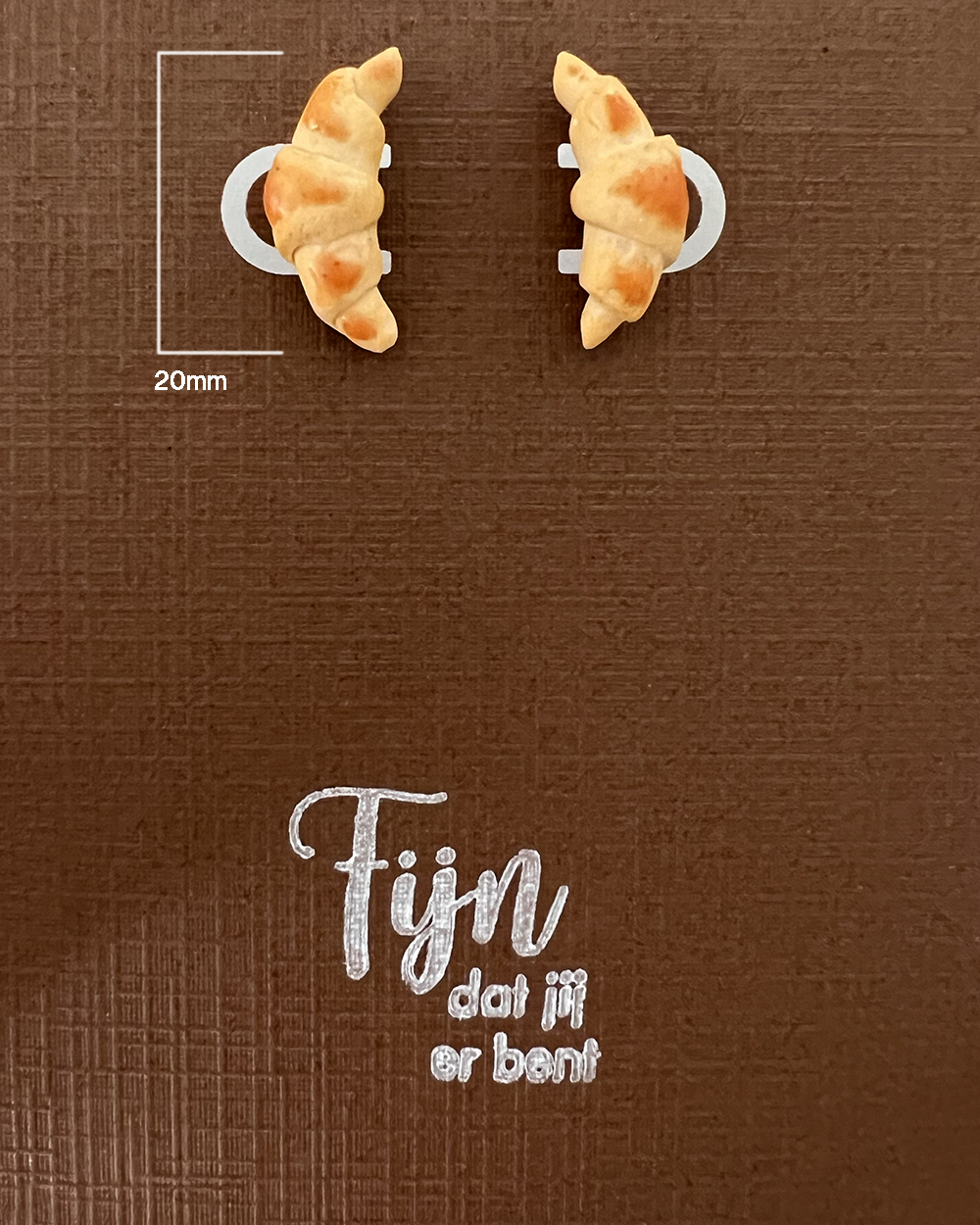 It's great that you're here - Croissant | Polymer Clay Earrings | Gift