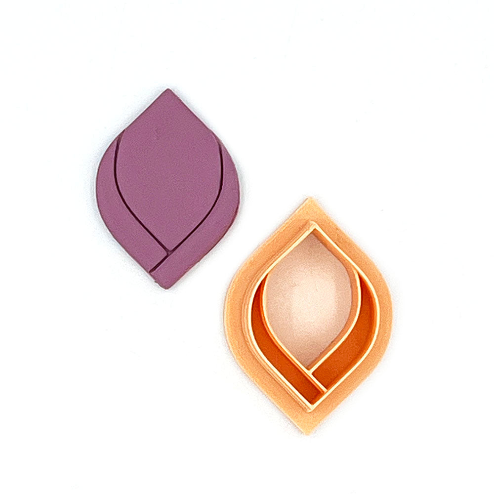 Dainty Drop Double line | Polymer Clay Cutter | Polymer clay cutter