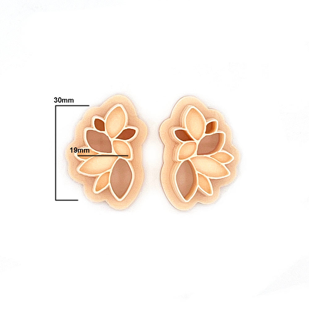 Dusky Petals mirrored | 30mm | Polymer clay cutter | 2 cutters