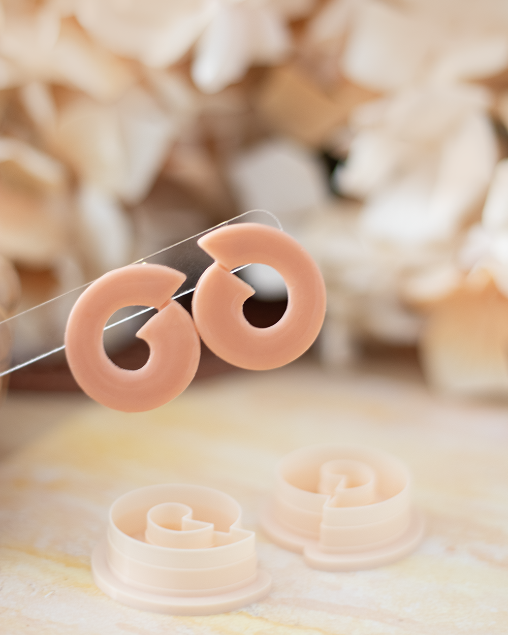 Swirls 2 cutters mirrored | Polymer clay cutter