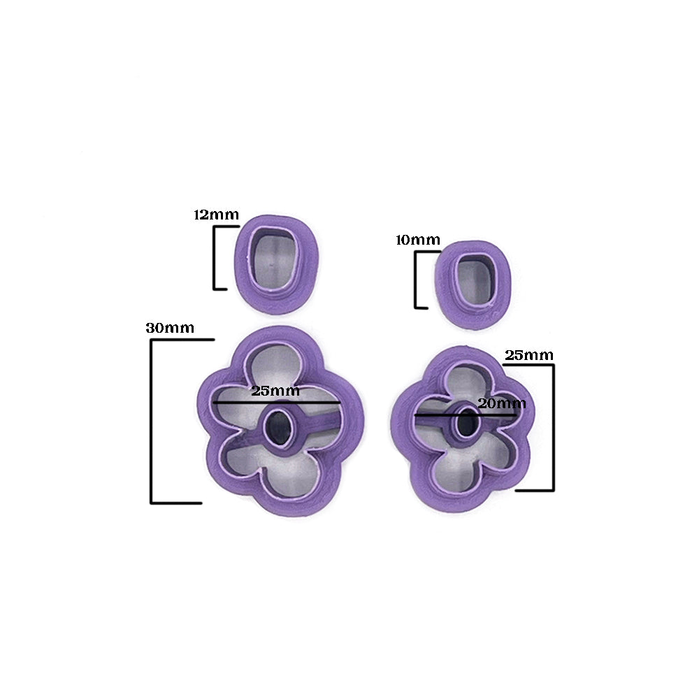 Organic Set Flowery | Polymer Clay Cutter | Polymer clay cutter