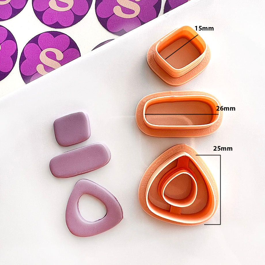 Organic set Tes | Polymer Clay Cutter | Polymer clay cutter