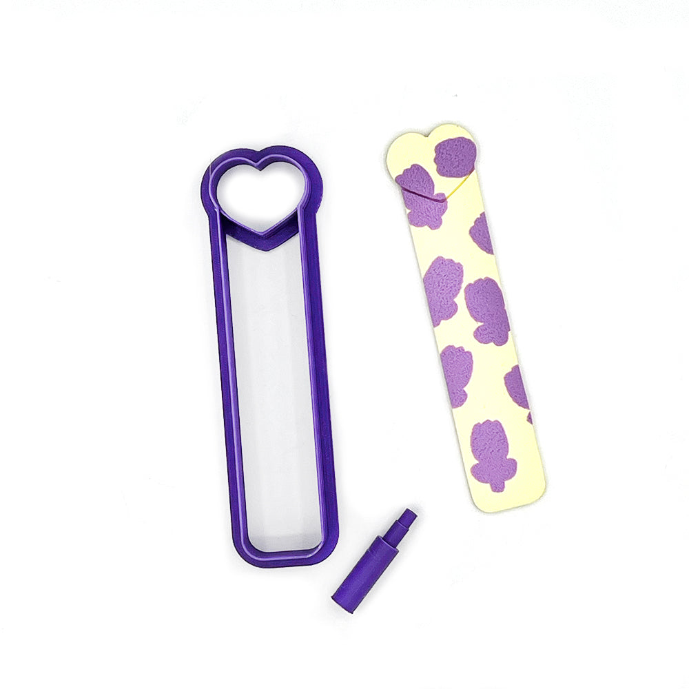 Bookmark Heart with Free Hole Punch (2cmx10cm) | Polymer Clay Cutter | Polymer Clay Cutter