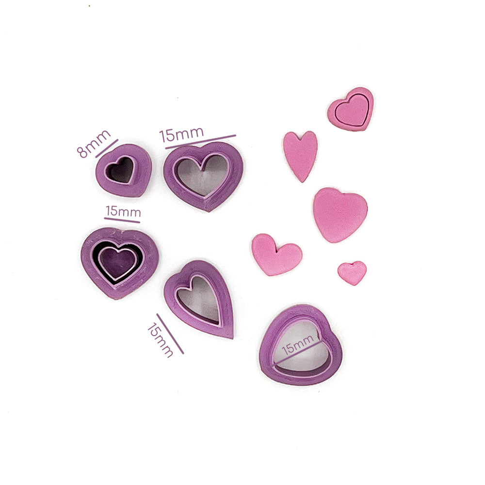 Studs / tops 8mm - 15mm (L) Love | Polymer Clay Cutter | Polymer clay cutter