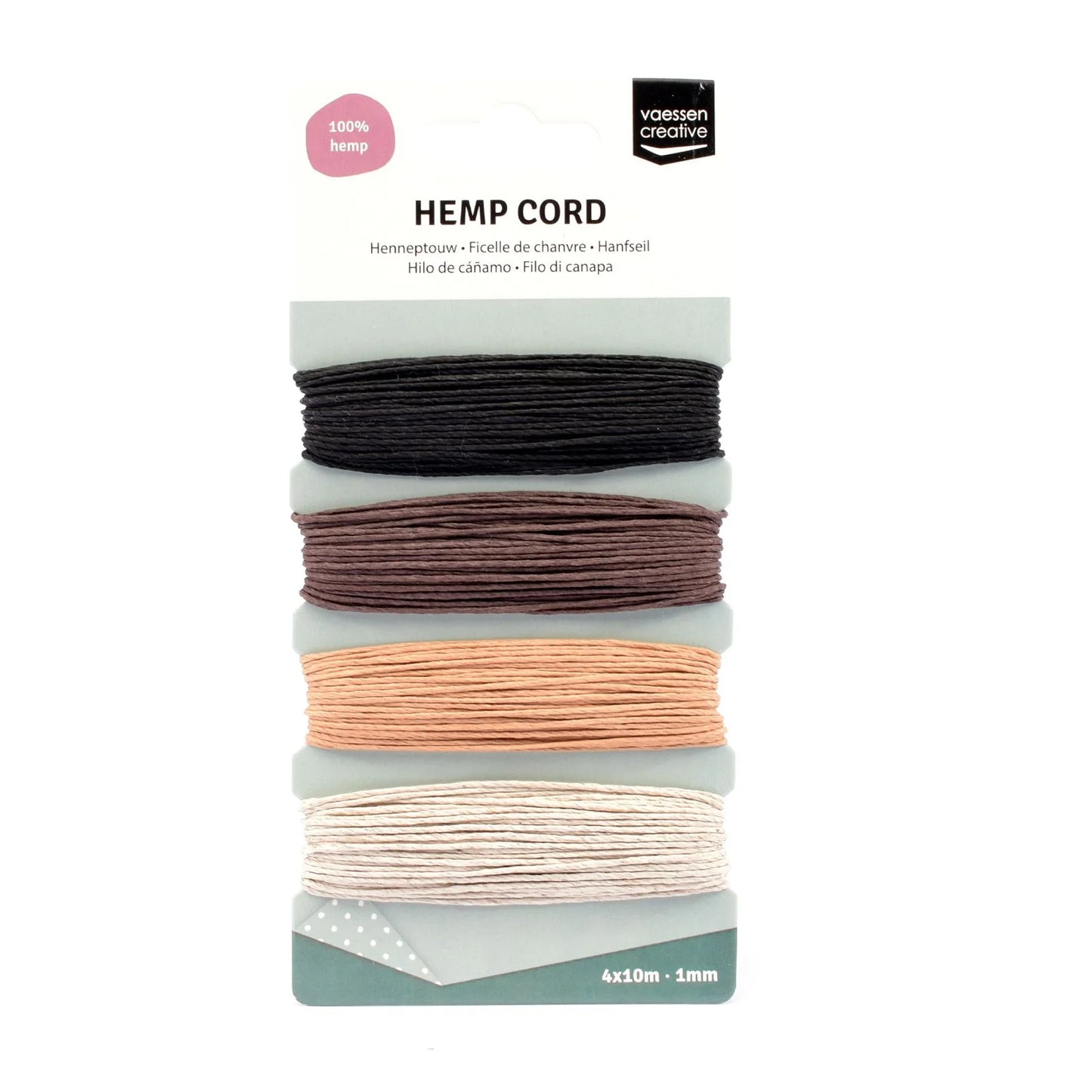 Vaessen Creative • Hemp cord Natural 4x10m
