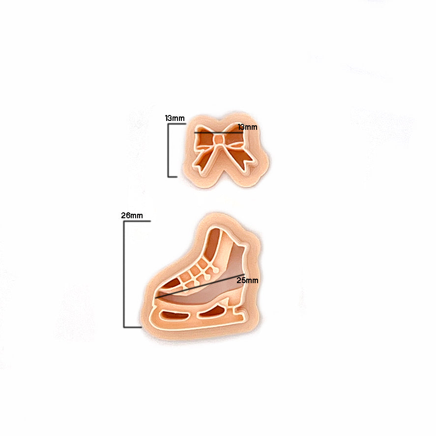 Ice Skate with Bow | Ice Skate with Bow | Polymer Clay Cutter | Polymer Clay Cutter