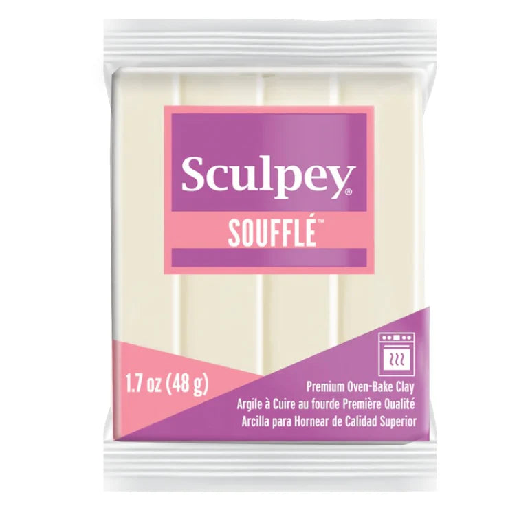 Sculpey Soufflé | Ivory 6647 | 48 grams | Polymer Clay | Polymer Clay