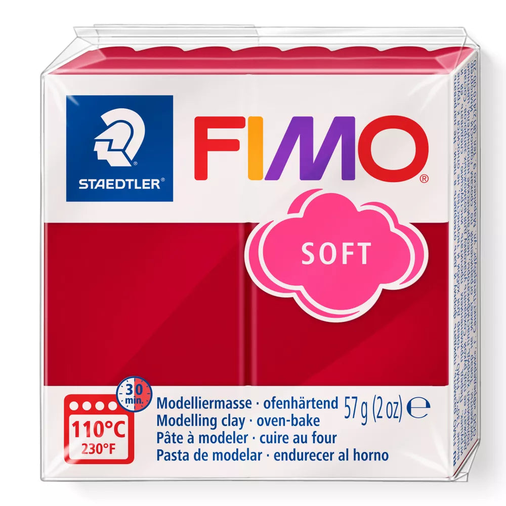 Fimo clay soft Cherry red 8020-26