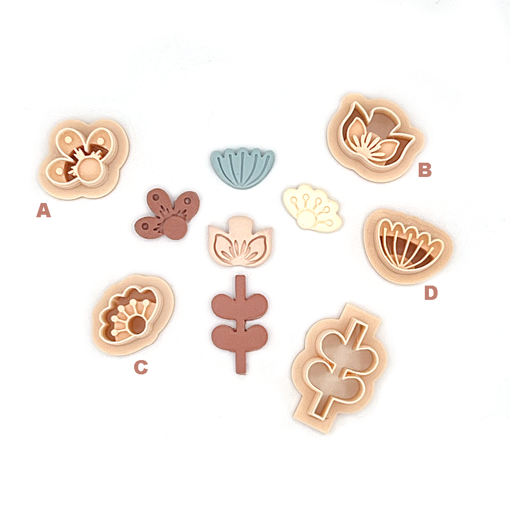 Scandinavian Flowers | Polymer clay cutter