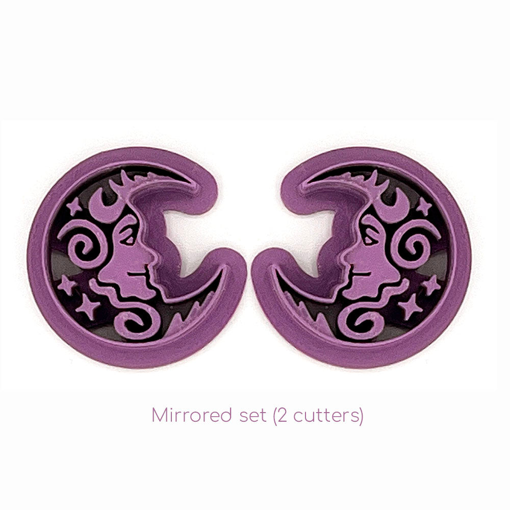Boho Moon with Face | Polymer Clay Cutter | Polymer clay cutter