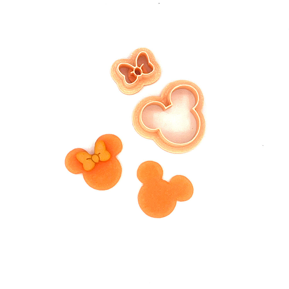 Mickey & Minnie (2 cutters) | Polymer Clay Cutter | Polymer clay cutter