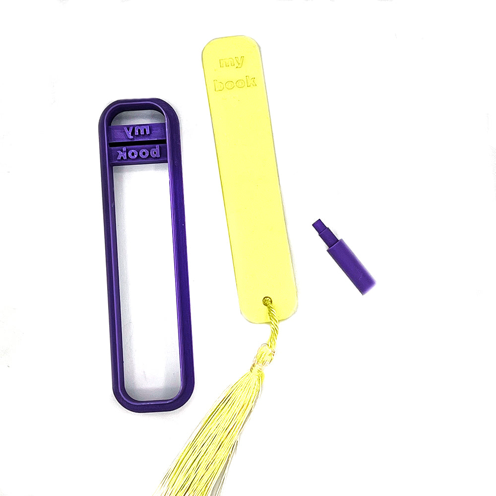Bookmark My Book with free hole punch (2cm x 10cm) | Polymer Clay Cutter | Polymer clay cutter