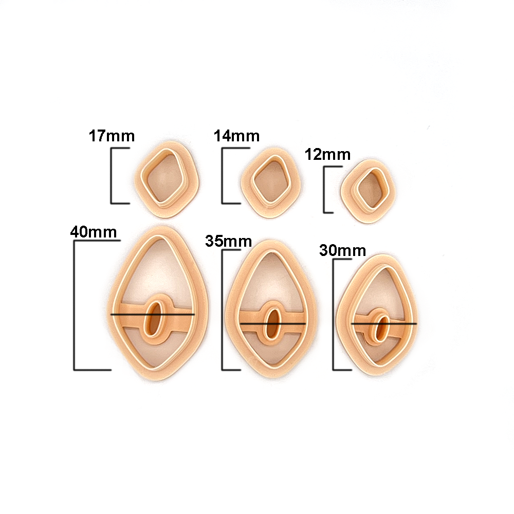 Organic Open Diamond Set | Polymer Clay Cutter