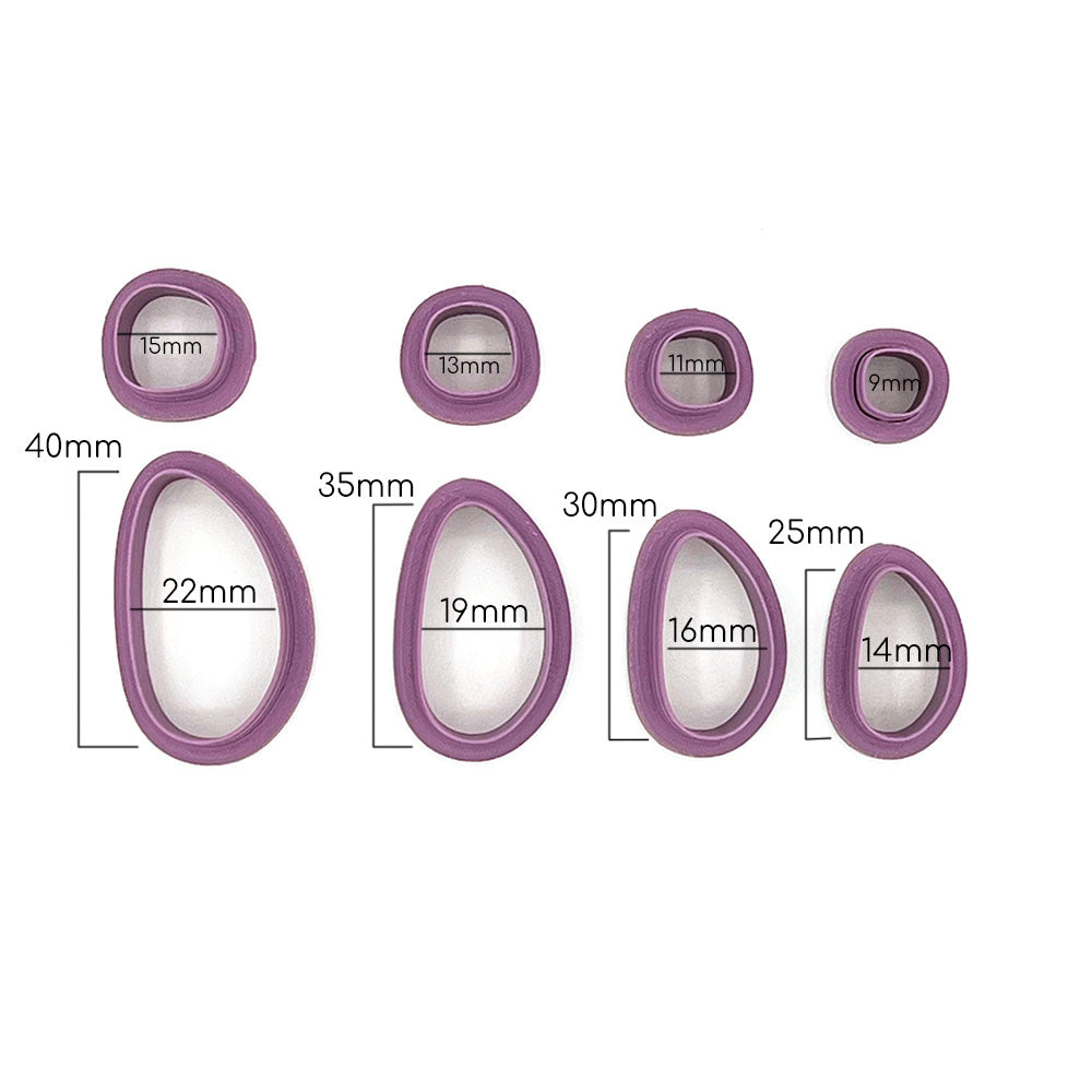 Open Pebble Set | Polymer Clay Cutter | Polymer Clay Cutter