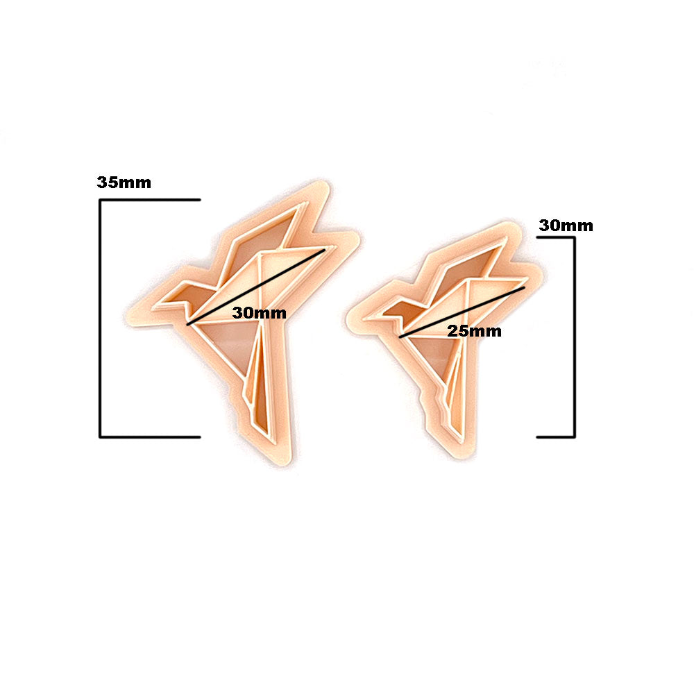Origami Bird of Paradise | Polymer clay cutter