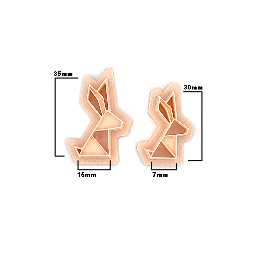 Origami Rabbit | Polymer clay cutter