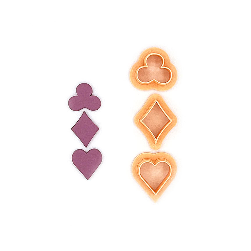 Play Your Cards (set of 3) | Polymer Clay Cutter | Polymer clay cutter