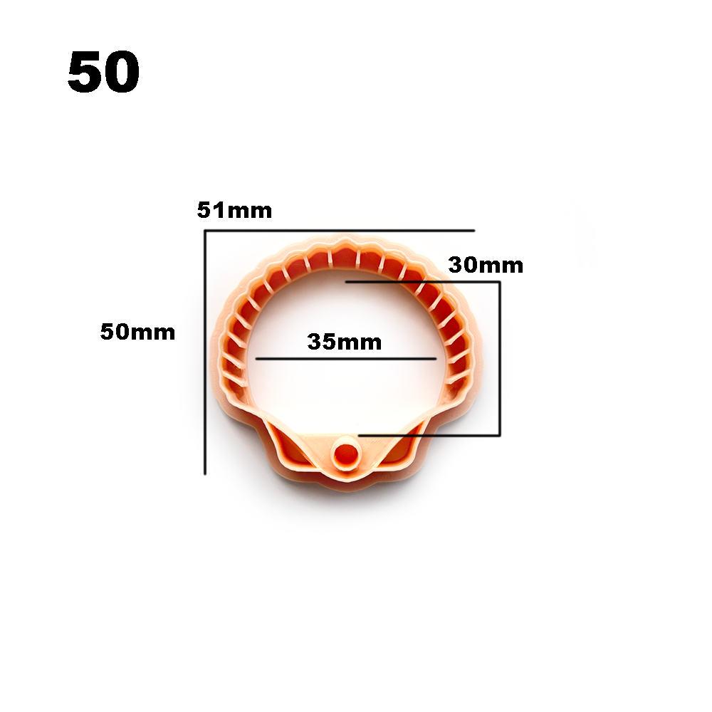 Polymer Clay Cutter Shell Tag/Label | 50