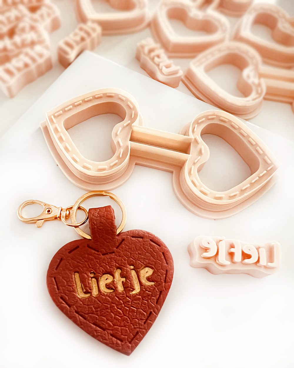Key Chain Cutter Heart-shaped | 50 | Polymer Clay Cutters