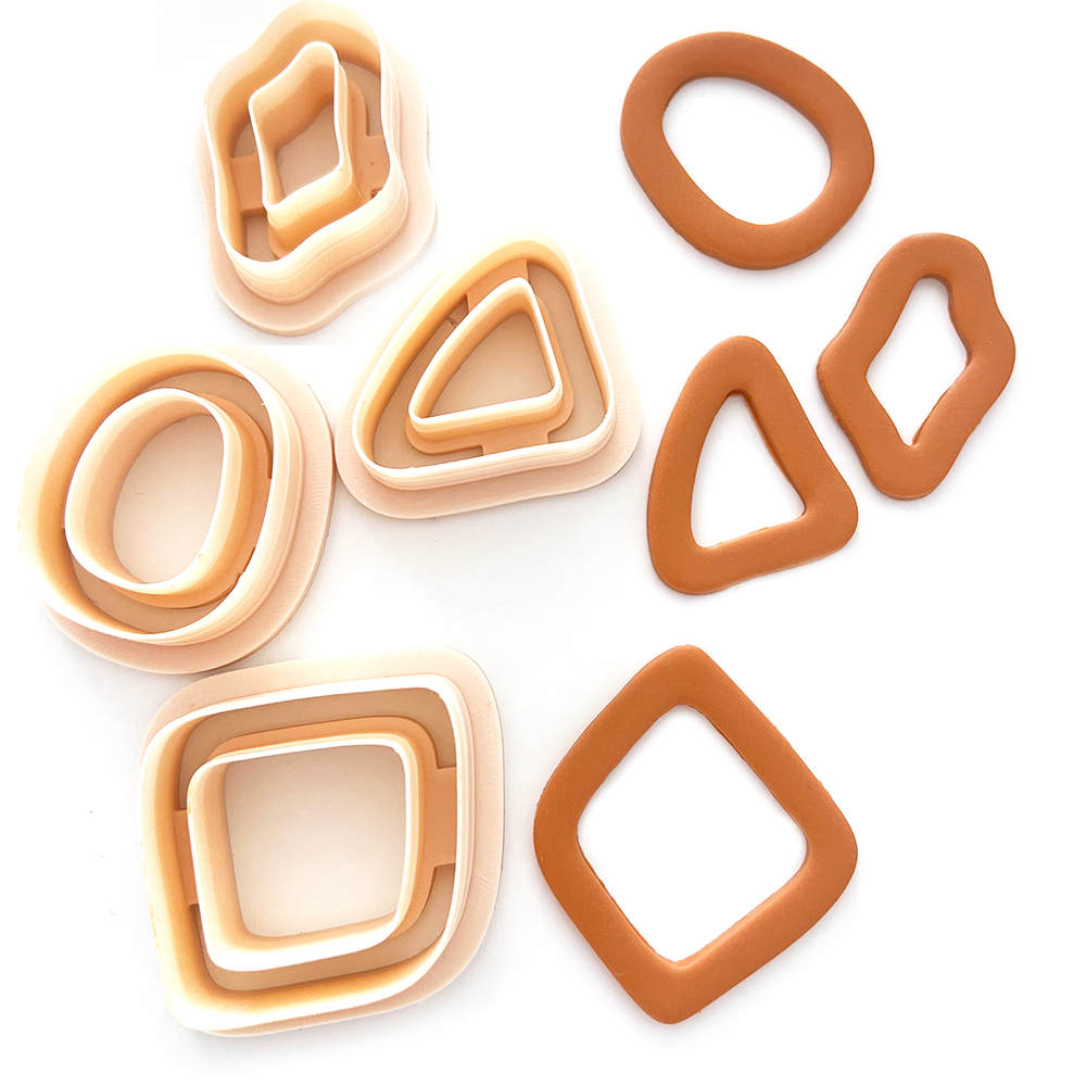 Midi Organic Slim Set | Polymer clay cutters