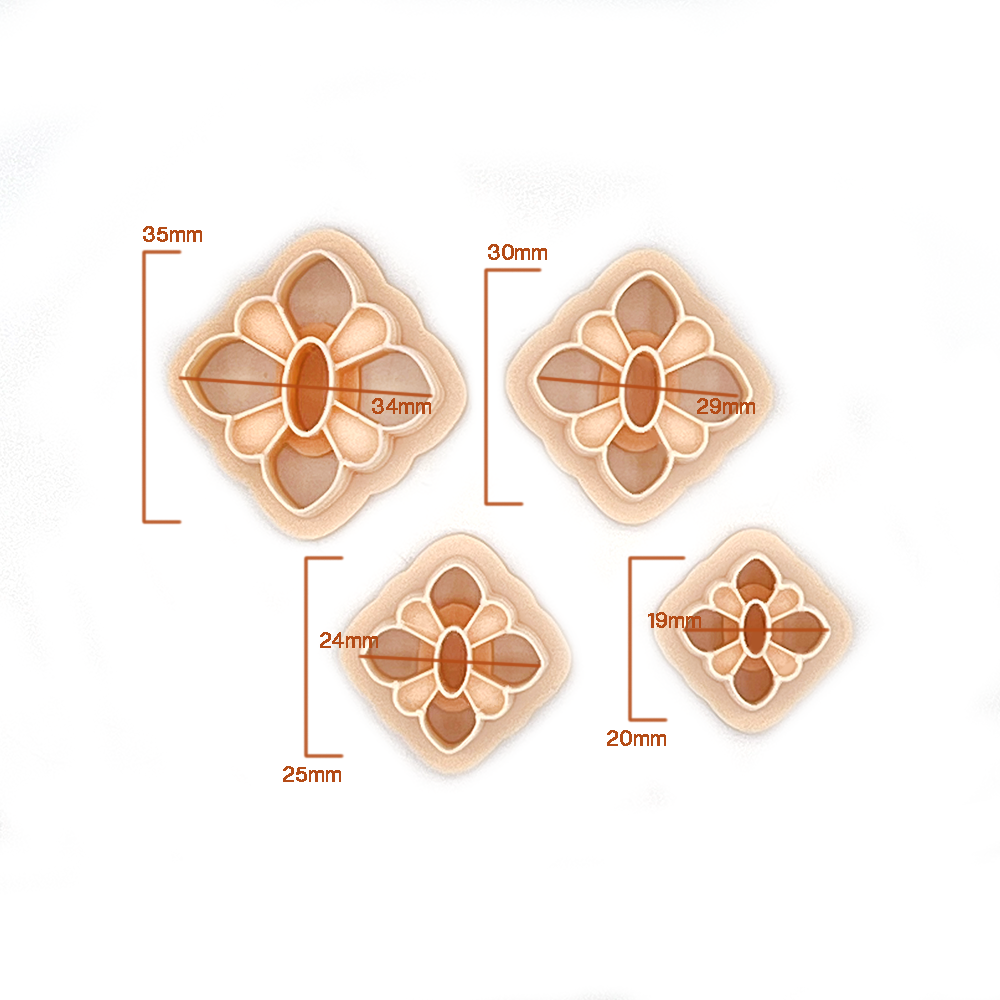 Square Flower | Polymer clay cutter |