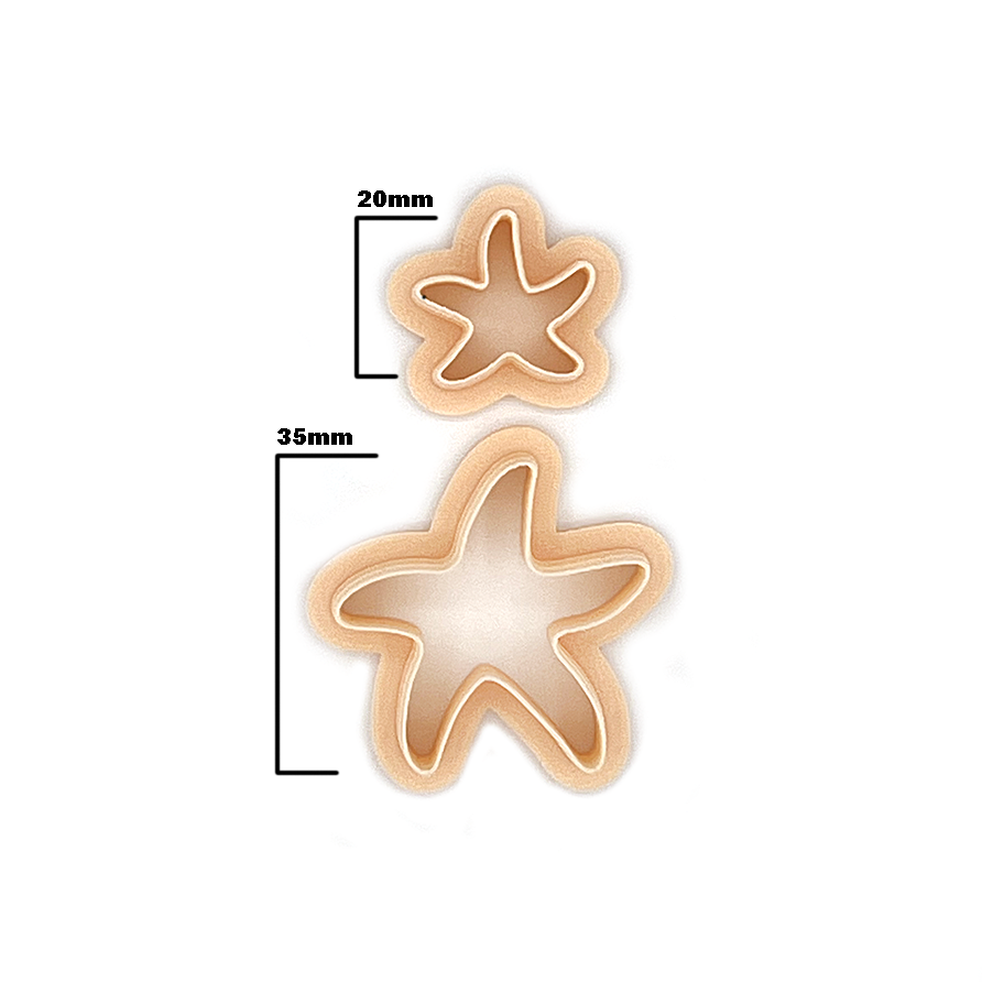 Starfish Set | Polymer clay cutter