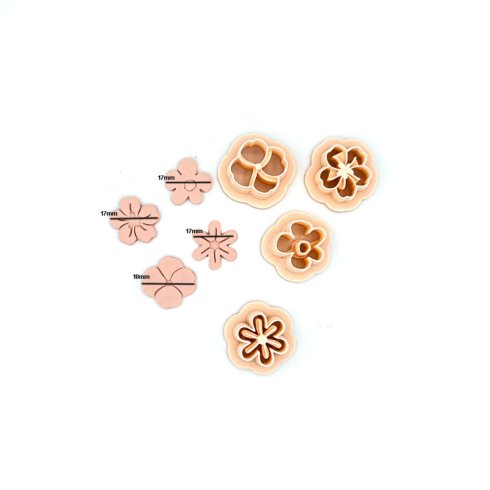 Studs / tops 17mm (R) Flower | Polymer clay cutter